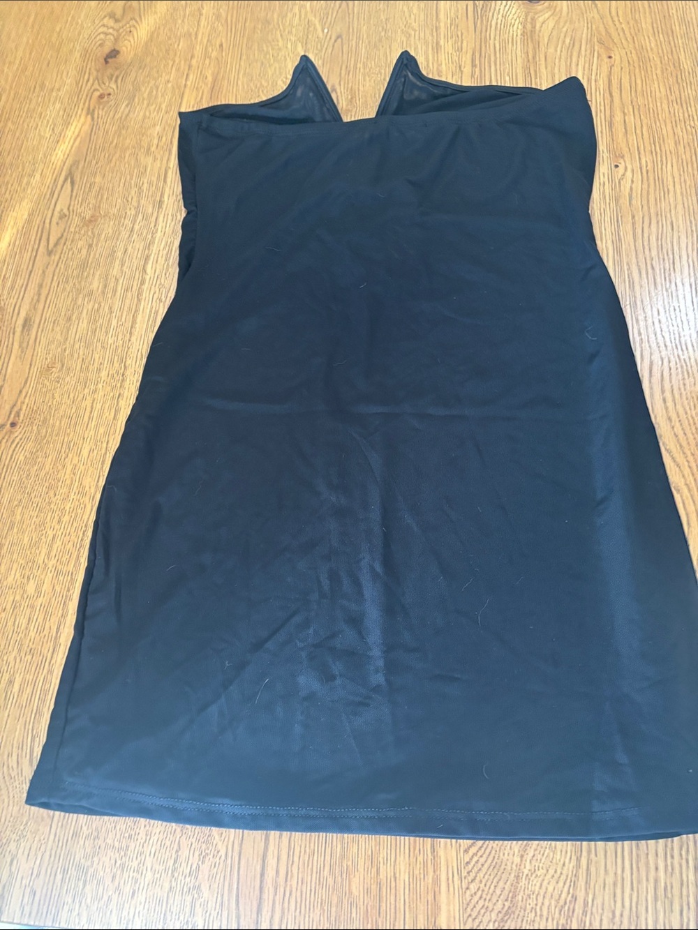 Fashion Nova Black Strapless V-Notch sheer top/dress - Picture 5 of 8